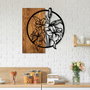 Wallity Flowers Escultura de pared en nogal y negro